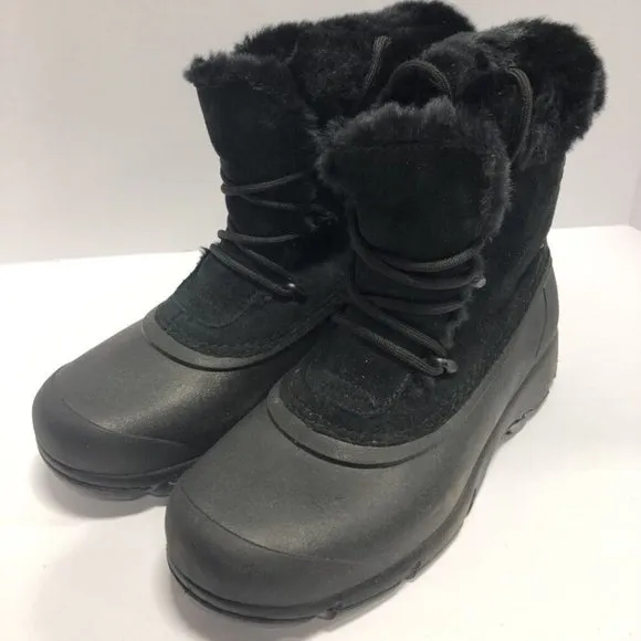 Sorel Women’s Snow Angel, Black Waterproof Winter Boots, Size 9M