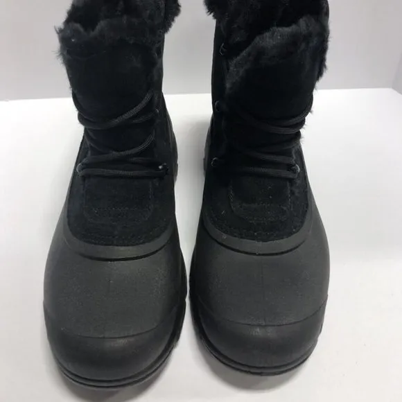 Sorel Women’s Snow Angel, Black Waterproof Winter Boots, Size 9M