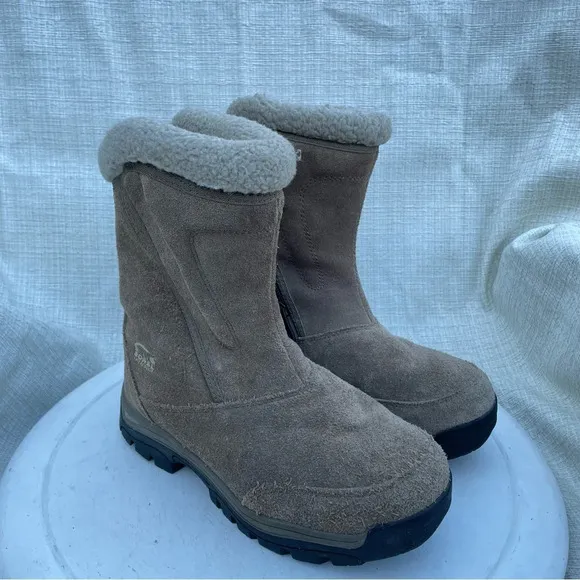 Sorel Women’s Waterfall Suede Tan Boots Sz 7