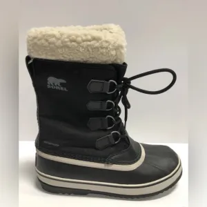 Sorel Women’s Winter Carnival, Black Waterproof Boots, Size 8.5 M