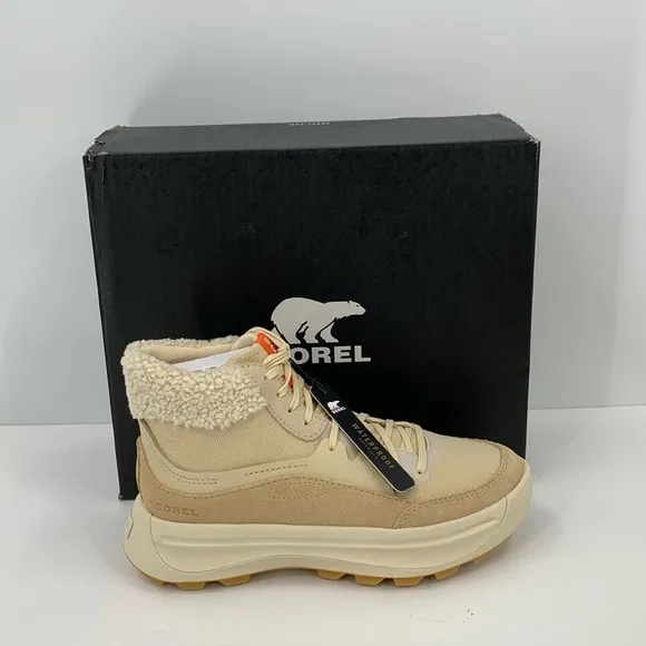 Sorel x Calia Out n About ONA mid sneaker boots winter waterproof tan new 8