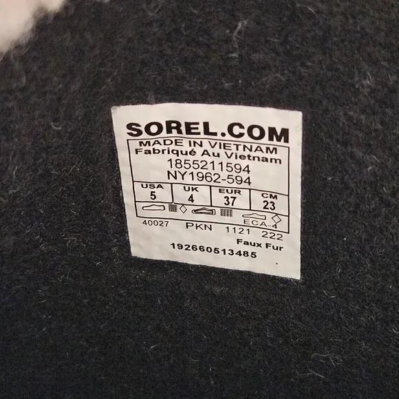 Sorel YOOT PAC Nylon Youth Waterproof Boot Purple Kids 5 Winter