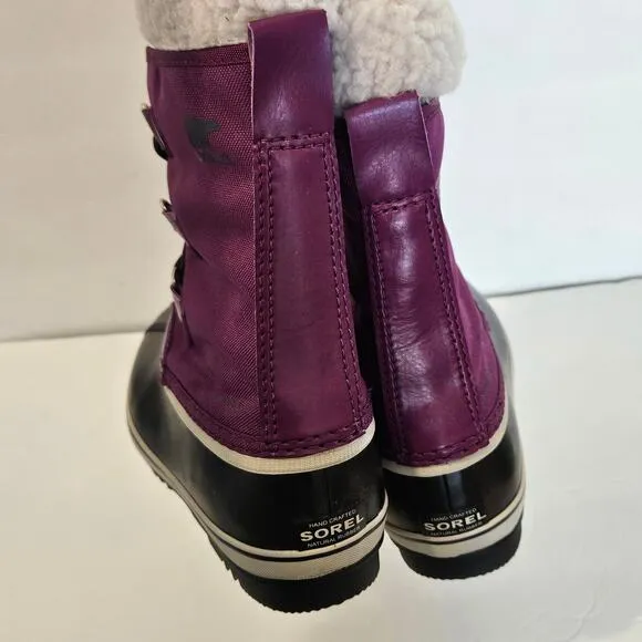 Sorel YOOT PAC Nylon Youth Waterproof Boot Purple Kids 5 Winter