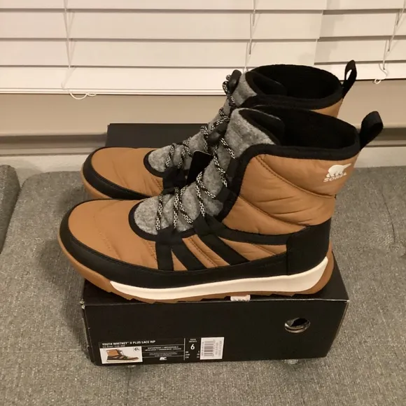 Sorel Youth Whitney II Plus Lace-Up Waterproof Booties, size 6