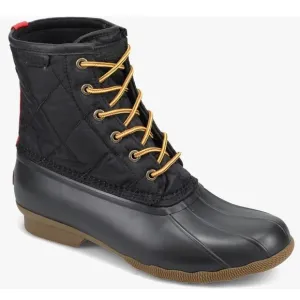 Sperry mens sz 12 Black Saltwater Nylon Waterproof Duck Boots New in Box