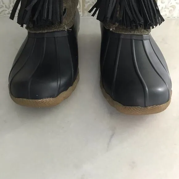 Sperry Saltwater Tassel Corduroy Duck Boots Women's sz 6
