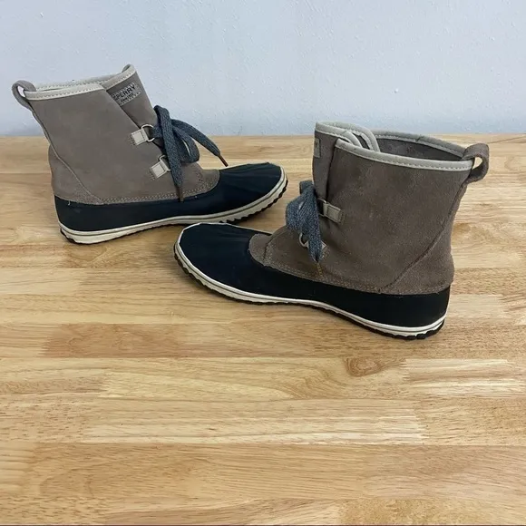 Sperry Suede Schooner Slouch Duck Boots, Size 7