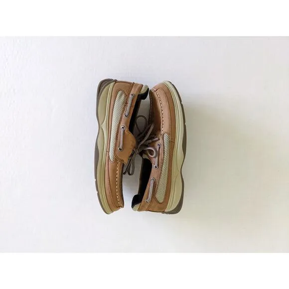 Sperry Top-sider Boys Lanyard Leather Loafers Size 5.5M