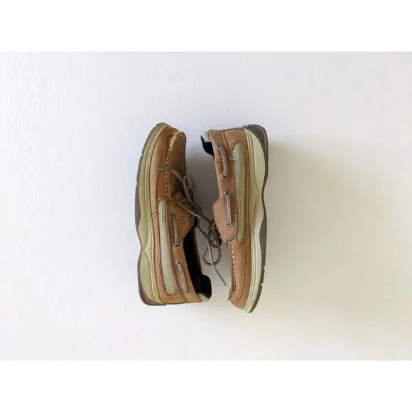 Sperry Top-sider Boys Lanyard Leather Loafers Size 5.5M