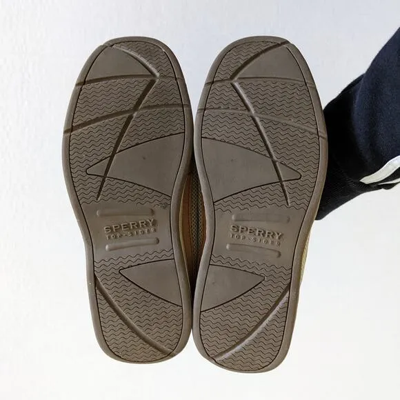 Sperry Top-sider Boys Lanyard Leather Loafers Size 5.5M