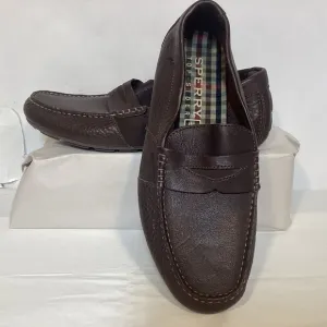 Sperry Top-sider Men's Brown Leather Driving Penny Loafers size 10.5