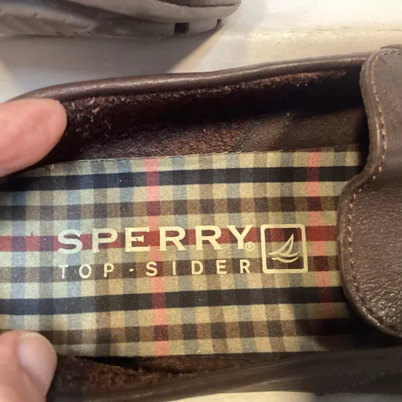 Sperry Top-sider Men's Brown Leather Driving Penny Loafers size 10.5