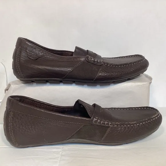 Sperry Top-sider Men's Brown Leather Driving Penny Loafers size 10.5