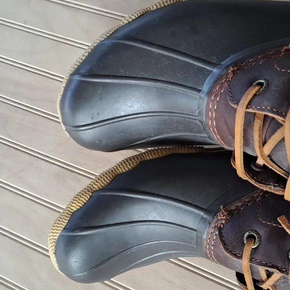 Sperry Top Sider Women's Size 7 M Rubber Leather Saltwater Duck Rain Ankle Boots