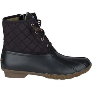 SPERRY WOMEN'S SALTWATER BOOTS, BLACK, 7.5