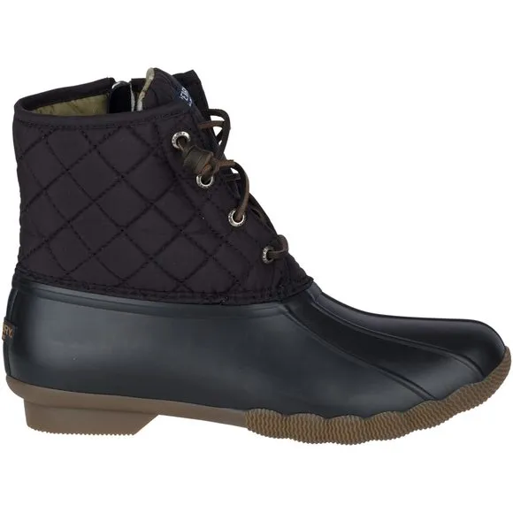 SPERRY WOMEN'S SALTWATER BOOTS, BLACK, 9.5