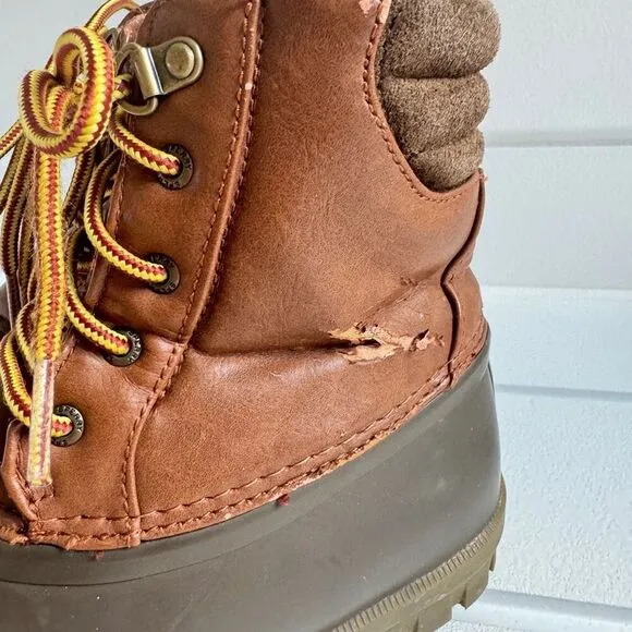 Sperry Boys' Top-Sider Avenue Waterproof Duck Boot In Tan/Brown Size 4 Big Kids