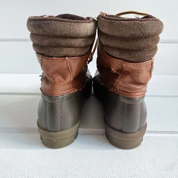 Sperry Boys' Top-Sider Avenue Waterproof Duck Boot In Tan/Brown Size 4 Big Kids