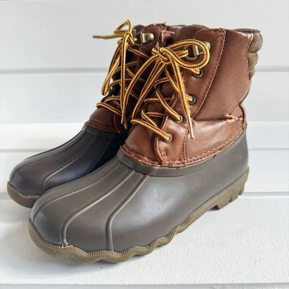 Sperry Boys' Top-Sider Avenue Waterproof Duck Boot In Tan/Brown Size 4 Big Kids
