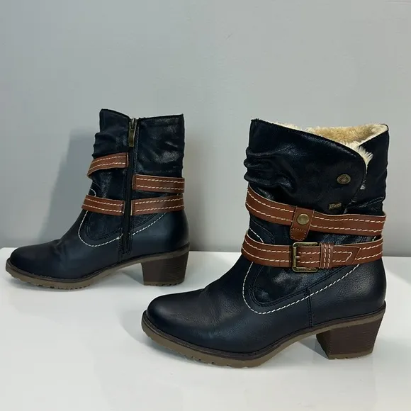 Spring Step Boisa Navy Boots Size 38(7.5-8)