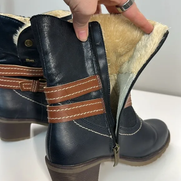Spring Step Boisa Navy Boots Size 38(7.5-8)