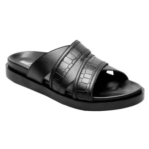 Stacy Adams Men's Mondo Open Toe Slide Sandals Black Size 12