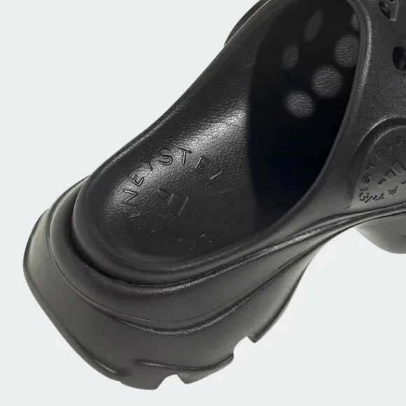 STELLA MCCARTNEY X Adidas ASMC Black Platform Clog Sandals Sz 8 NEW with Box