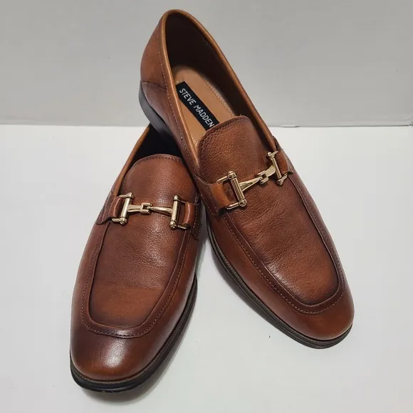 Steve Madden Archee Men's Brown Leather Loafers Size 8.5