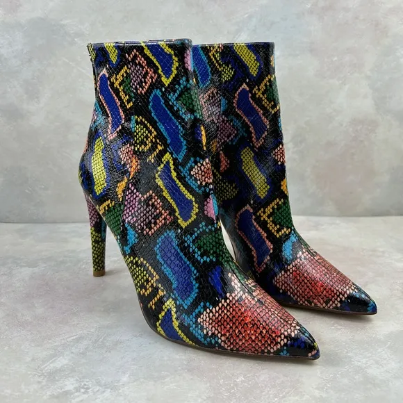 Steve Madden HALENA Ankle Boots Women’s Colorful Snakeskin Patterned
