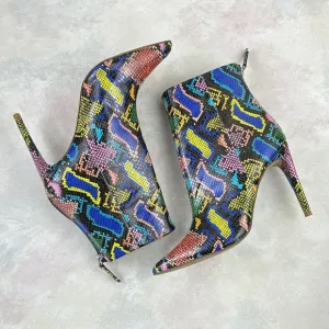 Steve Madden HALENA Ankle Boots Women’s Colorful Snakeskin Patterned