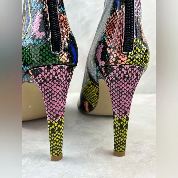 Steve Madden HALENA Ankle Boots Women’s Colorful Snakeskin Patterned