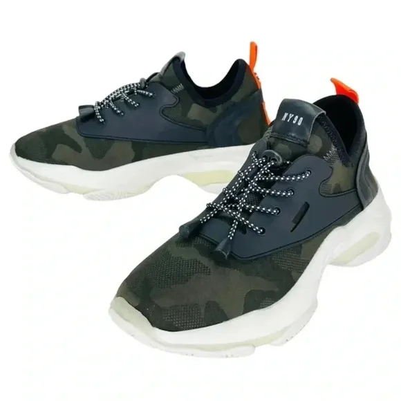 Steve Madden Impact Camouflage Mid Top Mens Fashion Sneakers Size 7.5M