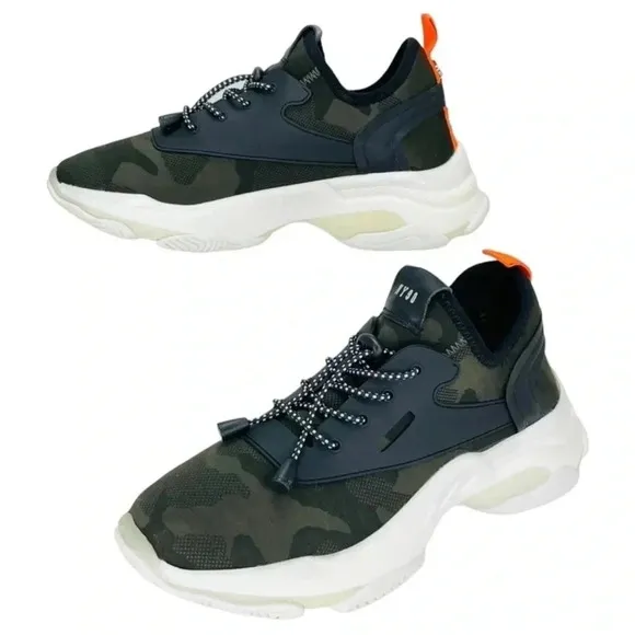 Steve Madden Impact Camouflage Mid Top Mens Fashion Sneakers Size 7.5M