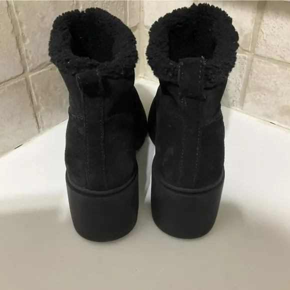 Steve Madden Sherpa Boots Black Howler Lug Sole