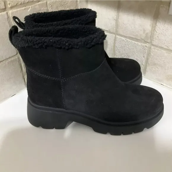 Steve Madden Sherpa Boots Black Howler Lug Sole
