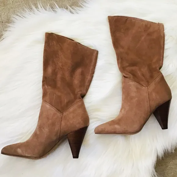 STEVE MADDEN Suede Leather Slouchy Boots