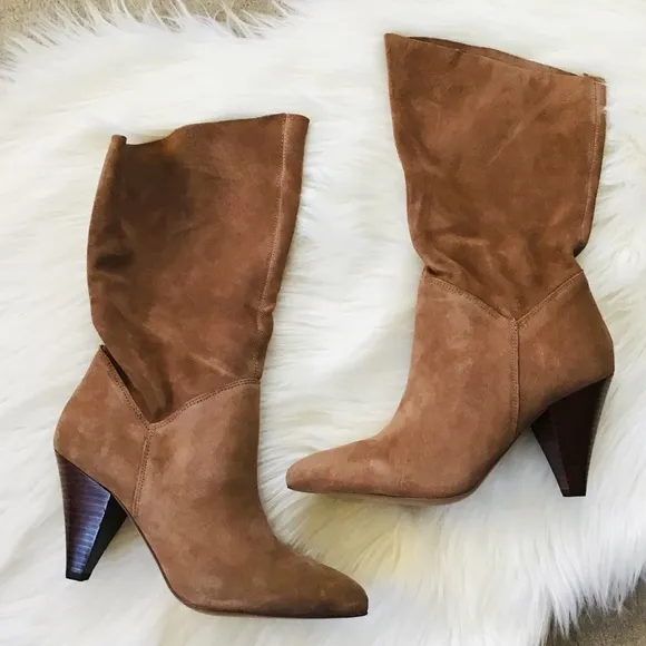 STEVE MADDEN Suede Leather Slouchy Boots