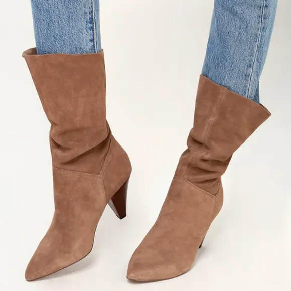 STEVE MADDEN Suede Leather Slouchy Boots