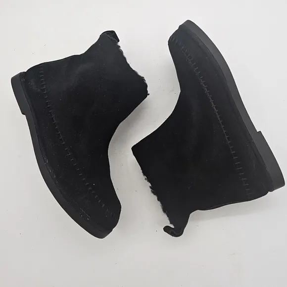 Steve Madden Tommy Suede Shearling Boots Black Size 6