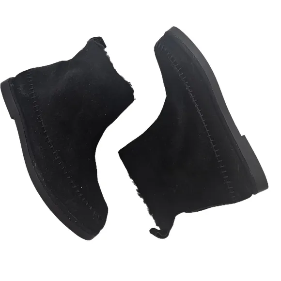 Steve Madden Tommy Suede Shearling Boots Black Size 6