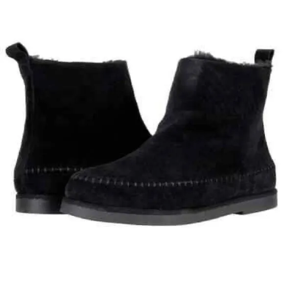Steve Madden Tommy Suede Shearling Boots Black Size 6