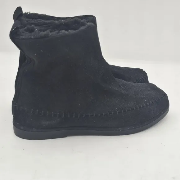 Steve Madden Tommy Suede Shearling Boots Black Size 6