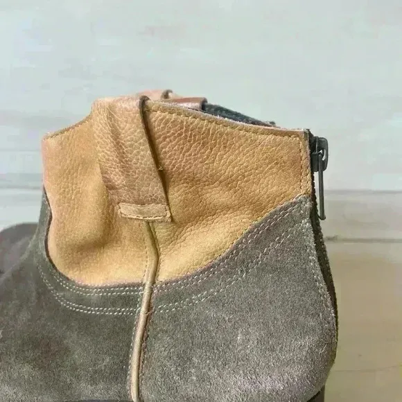 Steve Madden Womens 7.5 Western Cowgirl Suede Booties Leather Round Boots Boho