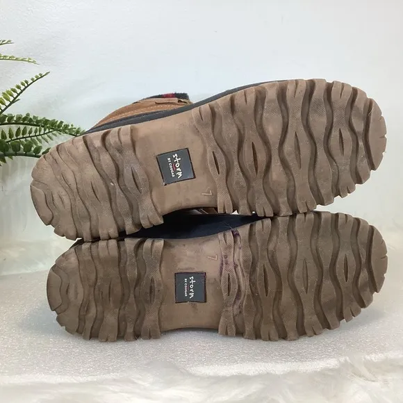 STORM BY COUGAR CLAUDIA WATERPROOF DUCK RAIN BOOTS CHECKED SUEDE SZ 7