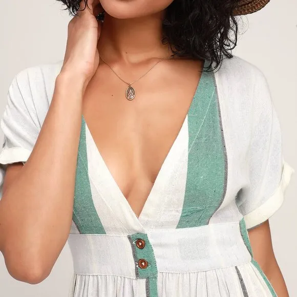 Striped Button-Up Midi Dress - Casual &amp; Chic | Classic Shirt Dress