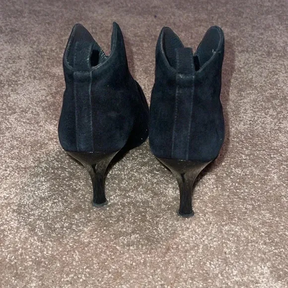 Stuart Weitzman Black Suede Ankle Boots Booties size  7.5