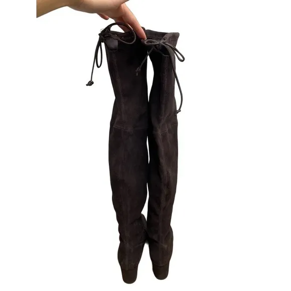 Stuart Weitzman Brown Thighland Pointed Toe Over the Knee Boots in Cola Brown