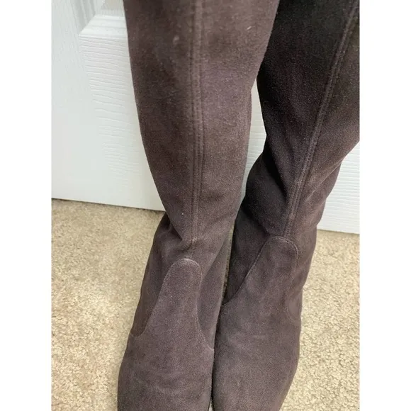 Stuart Weitzman Brown Thighland Pointed Toe Over the Knee Boots in Cola Brown