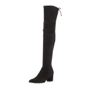 Stuart Weitzman Brown Thighland Pointed Toe Over the Knee Boots in Cola Brown