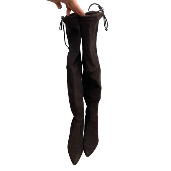 Stuart Weitzman Brown Thighland Pointed Toe Over the Knee Boots in Cola Brown